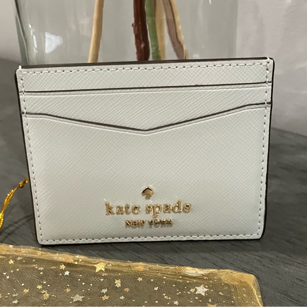 NEW- Kate Spade Gray Card Holder - Picture 2 of 5